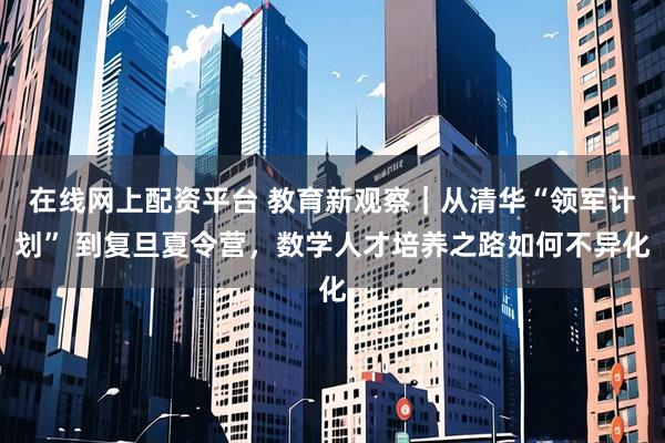 在线网上配资平台 教育新观察｜从清华“领军计划” 到复旦夏令营，数学人才培养之路如何不异化