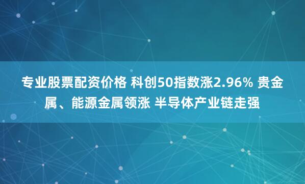 专业股票配资价格 科创50指数涨2.96% 贵金属、能源金属领涨 半导体产业链走强